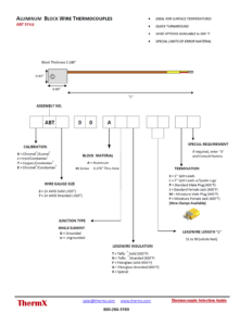Aluminum Block Wire Thermocouple - ThermX Southwest